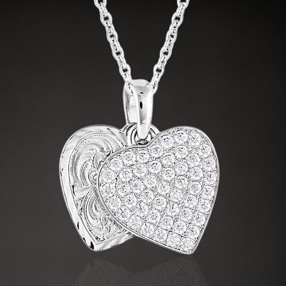 Montana‎ Silversmiths Heart Country Charm CZ Crystal Necklace Retail $65 - NEW